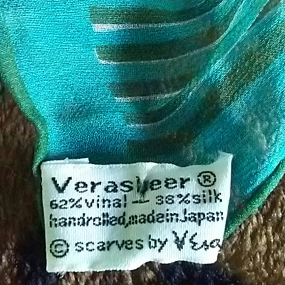 Vintage 1970 Vintage vera hand rolled scarf made in japan